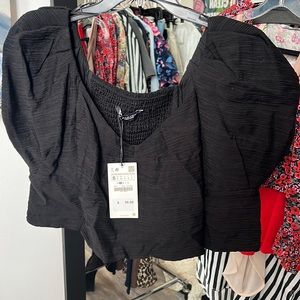 NWT corset with puff shoulder